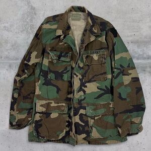 Vintage US Army Camo Shirt Jacket Shacket